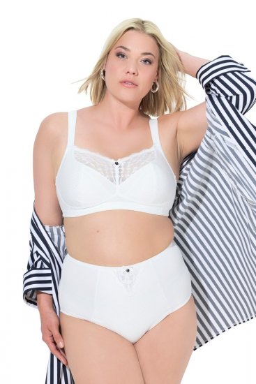 Ulla Popken 834307 Κυλοτάκι σμίλευσης με δαντέλα Υπόλευκο - Εσώρουχα σμίλευσης - 