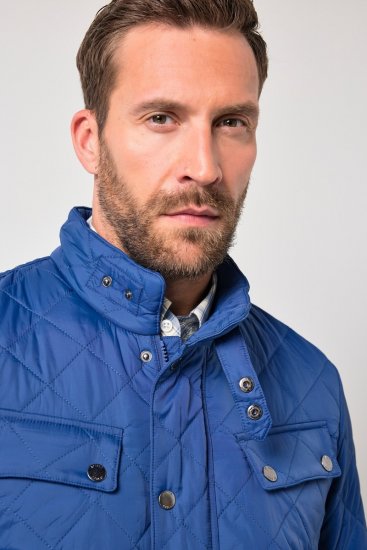JP1880 Quilted with Multiple Pockets Jacket Dark Blue - Μπουφάν - Aνδρικά μπουφαν μεγάλα μεγέθη