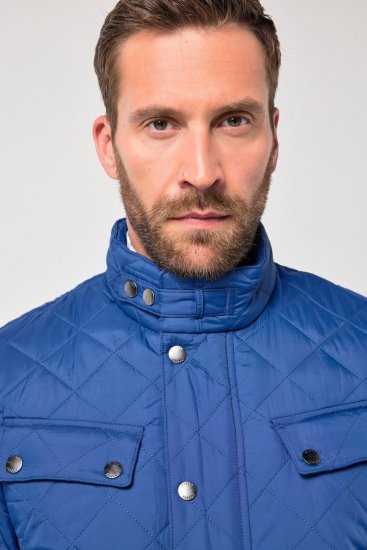 JP1880 Quilted with Multiple Pockets Jacket Dark Blue - Μπουφάν - Aνδρικά μπουφαν μεγάλα μεγέθη