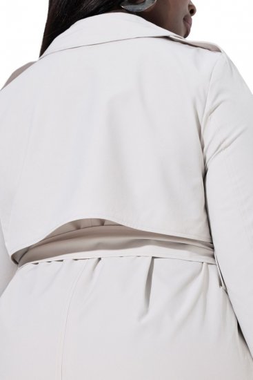 Ulla Popken 834990 Καμπαρντίνα Taupe - Παλτό - Γυναικεία Παλτό σε Μεγάλα Μεγέθη