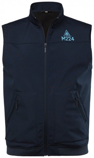 Men+ 414 Γιλέκο softshell με όρθιο γιακά Σκούρο μπλε - Μπουφάν - Aνδρικά μπουφαν μεγάλα μεγέθη