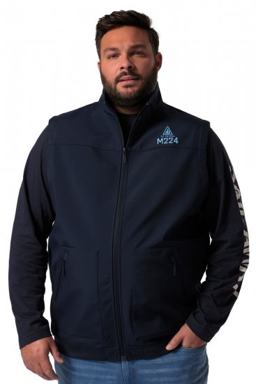 Men+ 414 Γιλέκο softshell με όρθιο γιακά Σκούρο μπλε - Μπουφάν - Aνδρικά μπουφαν μεγάλα μεγέθη
