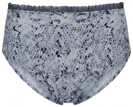 Ulla Popken 835633 Κυλοτάκια με animal print Ανθρακί - Κυλοτάκια - 