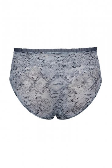 Ulla Popken 835633 Κυλοτάκια με animal print Ανθρακί - Κυλοτάκια - 