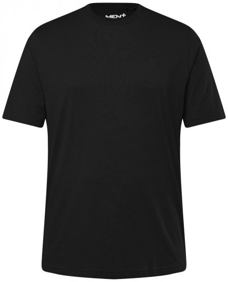 Men+ 276 Μπλουζάκι στρογγυλή λαιμόκοψη Μαύρο - Μακό μπλουζάκια - Aνδρικά μπλουζεσ μεγάλα μεγέθη