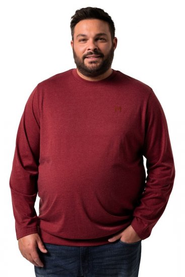 Men+ 313 Μπλουζάκι με μακρύ μανίκι bellyfit Χάλκινο καφέ - Μακό μπλουζάκια - Aνδρικά μπλουζεσ μεγάλα μεγέθη