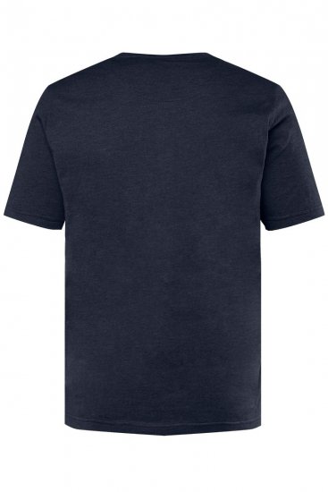 Men+ 365 Μπλούζα Henley Σκούρο μπλε - Μακό μπλουζάκια - Aνδρικά μπλουζεσ μεγάλα μεγέθη
