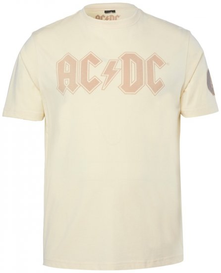 JP1880 836411 AC/DC Classic Logo Μπλουζάκι Γκρι άμμου - Μπλουζάκια συγκροτημάτων - Μπλουζάκια Band T-shirts