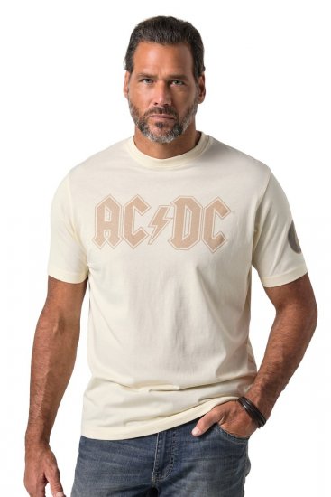 JP1880 836411 AC/DC Classic Logo Μπλουζάκι Γκρι άμμου - Μπλουζάκια συγκροτημάτων - Μπλουζάκια Band T-shirts