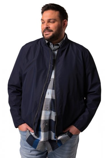 Men+ 823 Υπερελαφρύ μπουφάν bomber bellyfit Σκούρο μπλε - Μπουφάν - Aνδρικά μπουφαν μεγάλα μεγέθη