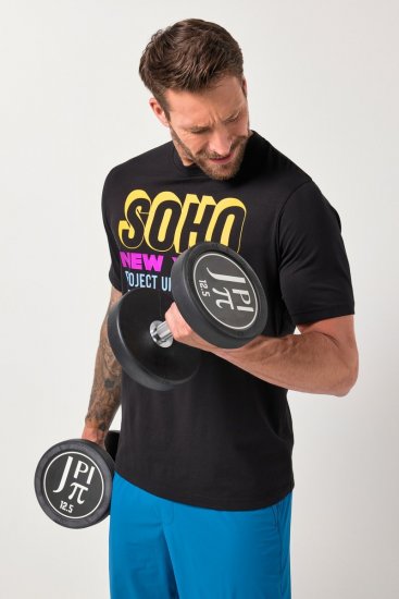 JAY-PI FLEXNAMIC® Soho T-shirt Black - Μακό μπλουζάκια - Aνδρικά μπλουζεσ μεγάλα μεγέθη