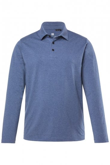 JAY-PI Quickdry Polo Long Sleeve Blue - Πόλο μπλουζάκια - Aνδρικά μπλουζακια πολο μεγάλα μεγέθη