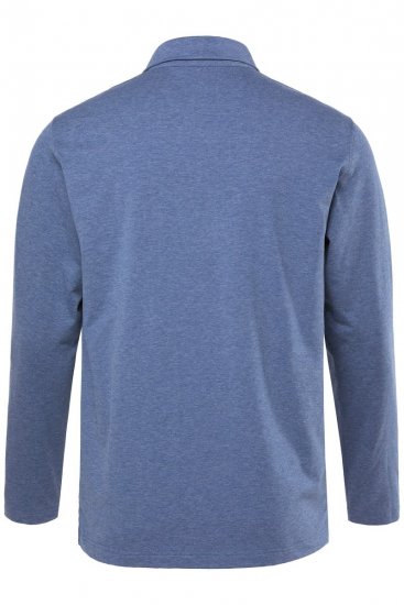 JAY-PI Quickdry Polo Long Sleeve Blue - Πόλο μπλουζάκια - Aνδρικά μπλουζακια πολο μεγάλα μεγέθη
