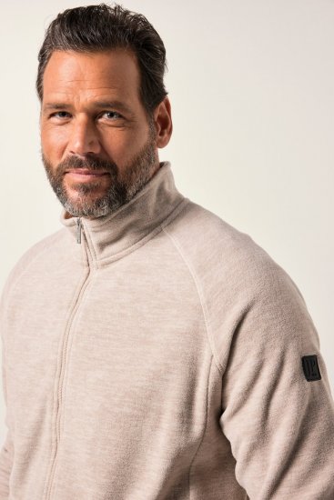 JP1880 Fleece Jacket Stand-up Collar Dusty Pink - Αθλητικά ρούχα & Outdoor - Aθλητικα ρούχα μεγάλα μεγέθη ανδρικά