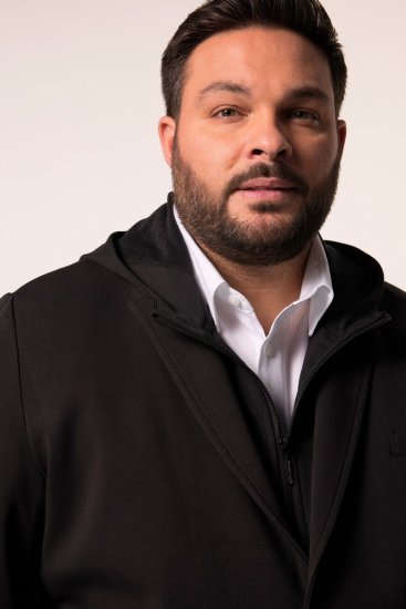 Men+ 205 Bilbao Flexlastic Σακάκι από ζέρσεϊ Μαύρο - Κουστούμια - κοστουμια ανδρικά μεγάλα μεγέθη