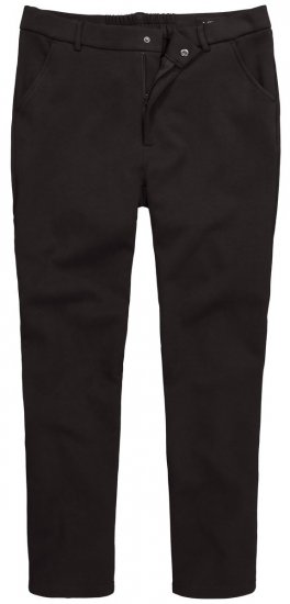 Men+ 207 Bilbao Flexlastic Παντελόνι chino από ζέρσεϊ Μαύρο - Κουστούμια - κοστουμια ανδρικά μεγάλα μεγέθη