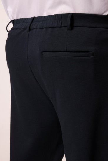 Men+ 207 Bilbao Flexlastic Παντελόνι chino από ζέρσεϊ Σκούρο μπλε - Κουστούμια - κοστουμια ανδρικά μεγάλα μεγέθη