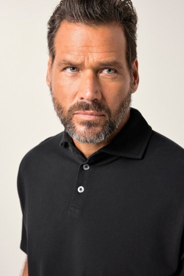 JP1880 Polo Shirt Pique Vintage Black - Πόλο μπλουζάκια - Aνδρικά μπλουζακια πολο μεγάλα μεγέθη