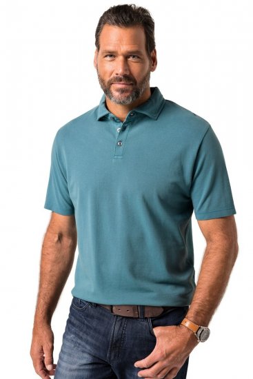 JP1880 Polo Shirt Short Sleeve Pique VIntage Teal - Πόλο μπλουζάκια - Aνδρικά μπλουζακια πολο μεγάλα μεγέθη