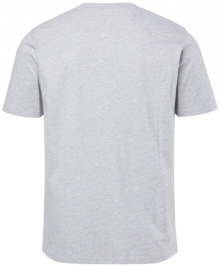 JP1880 T-shirt Short Sleeve Chest Print Grey Melange - Μακό μπλουζάκια - Aνδρικά μπλουζεσ μεγάλα μεγέθη