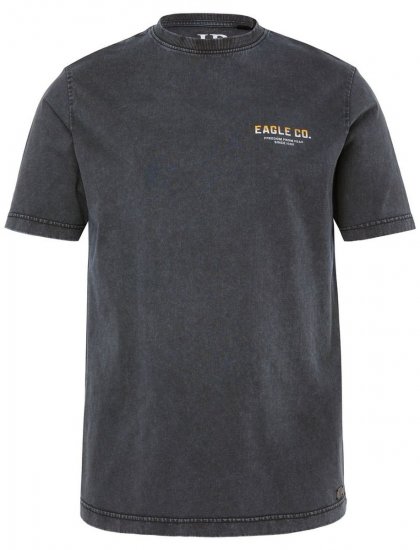 JP1880 T-Shirt Short Sleeve Back Print Vintage Black - Μακό μπλουζάκια - Aνδρικά μπλουζεσ μεγάλα μεγέθη