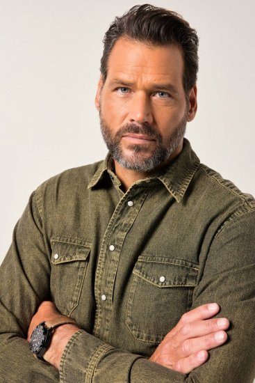 JP1880 Denim Shirt Long Sleeve Olive Green - Πουκάμισα - Aνδρικά πουκαμισα μεγαλα μεγάλα μεγέθη