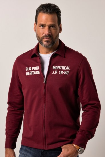 JP1880 Sweatshirt Long Sleeve Boxy Fit Red - φούτερ/Φούτερ με κουκούλα - φούτερ/Φούτερ με κουκούλα ανδρικά μεγάλα μεγέθη 