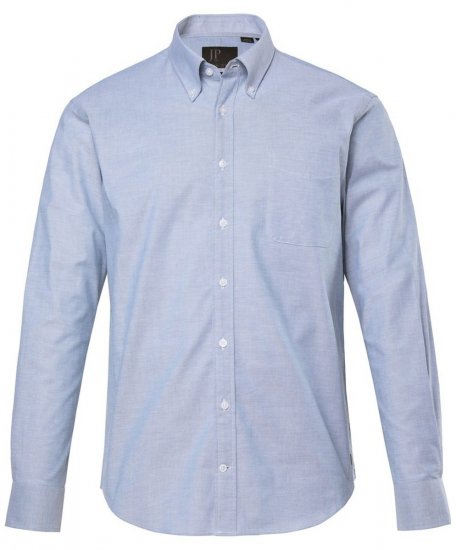 JP1880 Oxford Shirt Flexnamic Long Sleeve Ash Turquoise - Πουκάμισα - Aνδρικά πουκαμισα μεγαλα μεγάλα μεγέθη