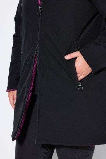 Ulla Popken 841398 Παλτό Μαύρο - Παλτό - Γυναικεία Παλτό σε Μεγάλα Μεγέθη