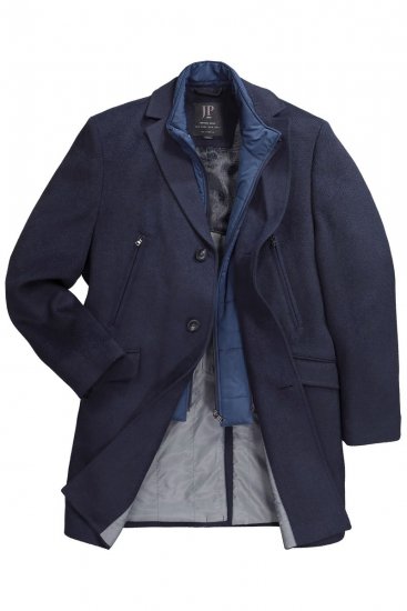 JP1880 Coat Flexnamic With Removable Insert Navy - Μπουφάν - Aνδρικά μπουφαν μεγάλα μεγέθη