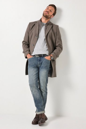 JP1880 Coat Flexnamic Quilted Insert Grey TALL - TALL Μπουφάν - Μπουφάν TALL για Ψηλούς Άνδρες