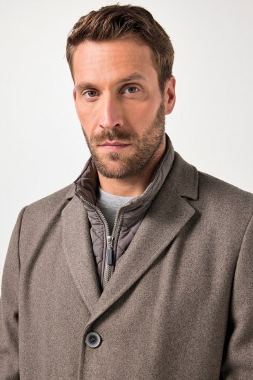 JP1880 Coat Flexnamic Quilted Insert Grey TALL - TALL Μπουφάν - Μπουφάν TALL για Ψηλούς Άνδρες