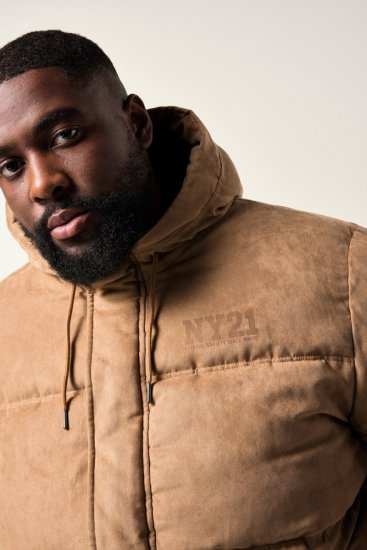 STHUGE Jacket Puffer With Warm Quilting Beige - Μπουφάν - Aνδρικά μπουφαν μεγάλα μεγέθη