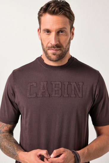 JP1880 T-Shirt Cabin Vintage Mocha - Μακό μπλουζάκια - Aνδρικά μπλουζεσ μεγάλα μεγέθη
