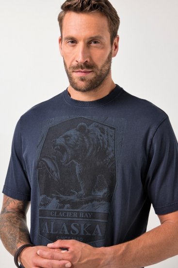 JP1880 T-Shirt Short Sleeve Alaska Navy - Μακό μπλουζάκια - Aνδρικά μπλουζεσ μεγάλα μεγέθη