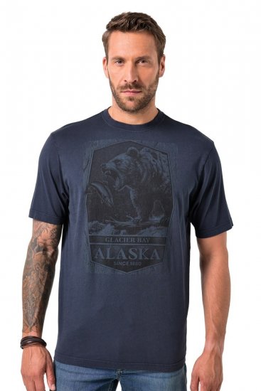JP1880 T-Shirt Short Sleeve Alaska Navy - Μακό μπλουζάκια - Aνδρικά μπλουζεσ μεγάλα μεγέθη