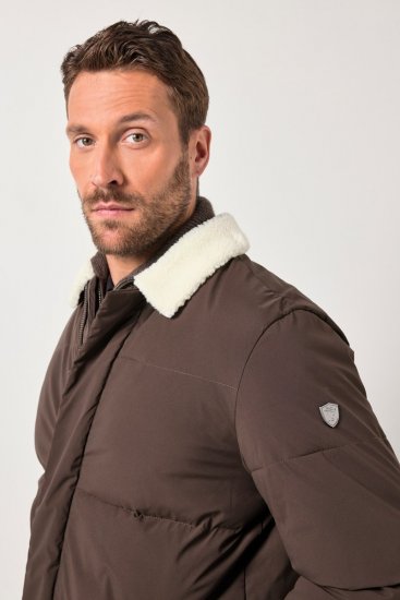 JP1880 842508 Μπουφάν με γιακά teddy Φουντουκί - Μπουφάν - Aνδρικά μπουφαν μεγάλα μεγέθη