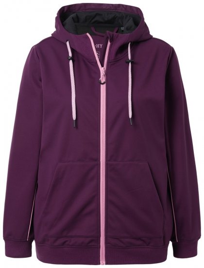 Ulla Popken 843186 Υδαταπωθητικό μπουφάν softshell με ανακλαστικά Μπορντό - Μπουφάν - Γυναικεία μπουφάν μεγάλα μεγέθη