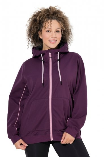 Ulla Popken 843186 Υδαταπωθητικό μπουφάν softshell με ανακλαστικά Μπορντό - Μπουφάν - Γυναικεία μπουφάν μεγάλα μεγέθη