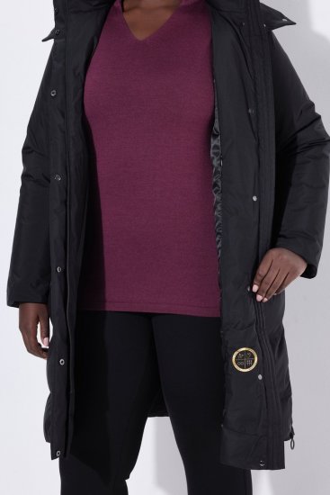 Ulla Popken SYMPATEX Triple Function Coat Black - Παλτό - Γυναικεία Παλτό σε Μεγάλα Μεγέθη