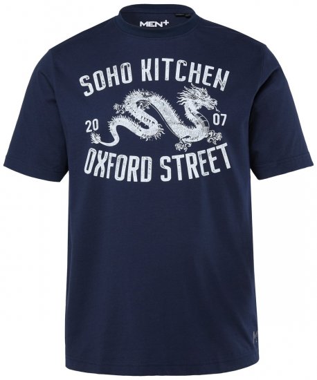 Men+ 298 Μπλουζάκι Soho Kitchen Σκούρο μπλε - Μακό μπλουζάκια - Aνδρικά μπλουζεσ μεγάλα μεγέθη