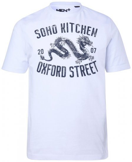 Men+ 298 Μπλουζάκι Soho Kitchen Λευκό - Μακό μπλουζάκια - Aνδρικά μπλουζεσ μεγάλα μεγέθη