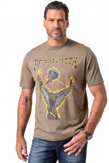 JP1880 844644 Aerosmith Μπλουζάκι Σκούρο taupe - Μπλουζάκια συγκροτημάτων - Μπλουζάκια Band T-shirts