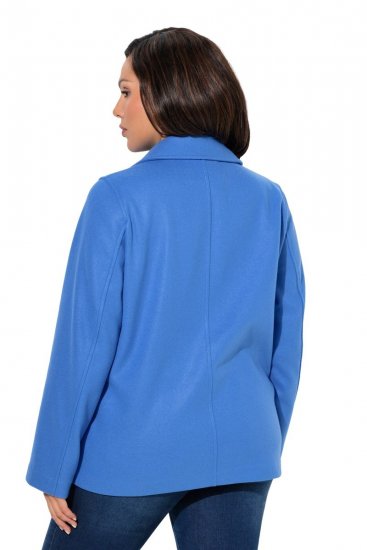 Ulla Popken 846021 Παλτό fleece Μπλε - Παλτό - Γυναικεία Παλτό σε Μεγάλα Μεγέθη