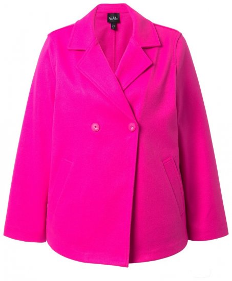 Ulla Popken 846021 Παλτό fleece Ροζ - Παλτό - Γυναικεία Παλτό σε Μεγάλα Μεγέθη