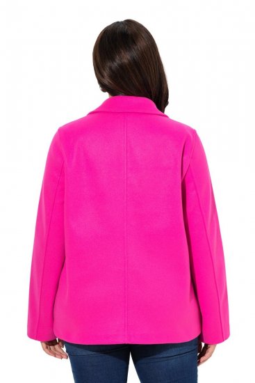 Ulla Popken 846021 Παλτό fleece Ροζ - Παλτό - Γυναικεία Παλτό σε Μεγάλα Μεγέθη