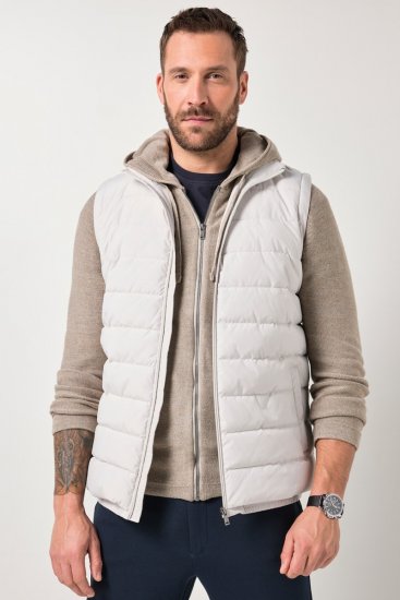 JP1880 846034 Γιλέκο outdoor Γκρι μπεζ - Μπουφάν - Aνδρικά μπουφαν μεγάλα μεγέθη