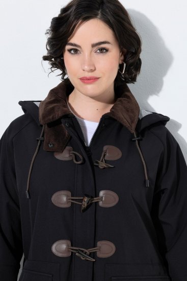 Ulla Popken 846278 Παλτό softshell Μαύρο - Παλτό - Γυναικεία Παλτό σε Μεγάλα Μεγέθη