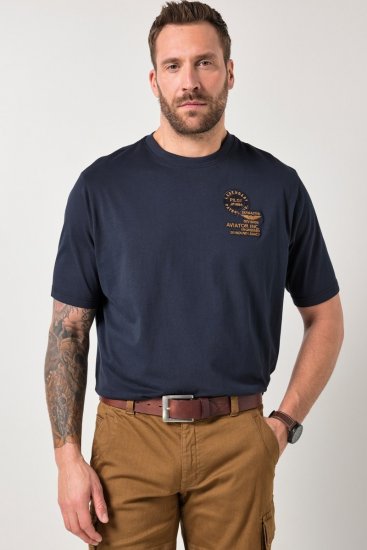 JP1880 846657 Μπλουζάκι bellyfit με σήματα Σκούρο μπλε TALL - TALL Πόλο μπλουζάκια - T-Shirt για Ψηλούς Άνδρες
