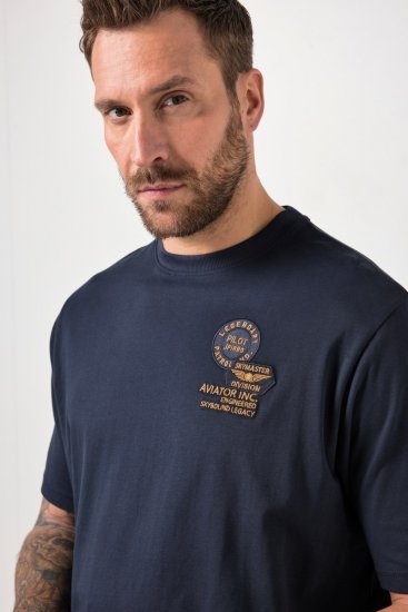 JP1880 846657 Μπλουζάκι bellyfit με σήματα Σκούρο μπλε TALL - TALL Πόλο μπλουζάκια - T-Shirt για Ψηλούς Άνδρες